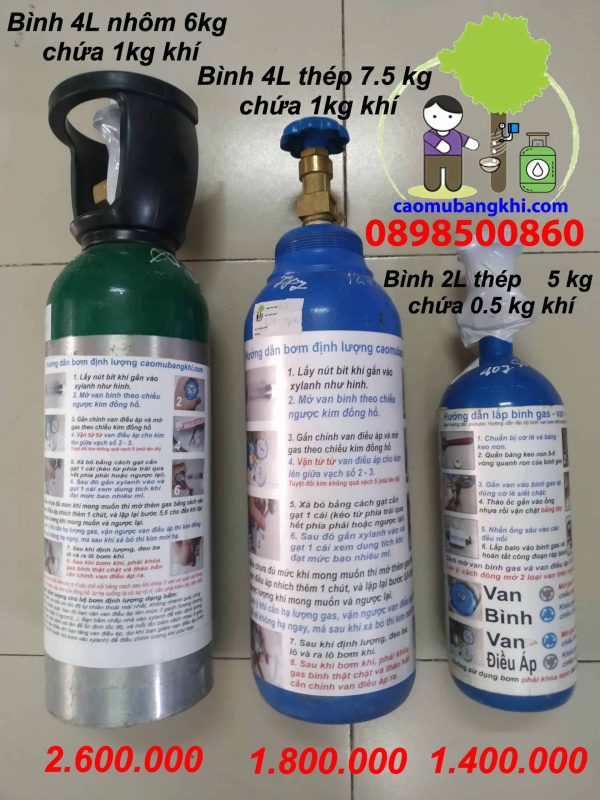 Cách loại bình khí ethylene cho khoan lấy mủ và khối lượng khí đi kèm